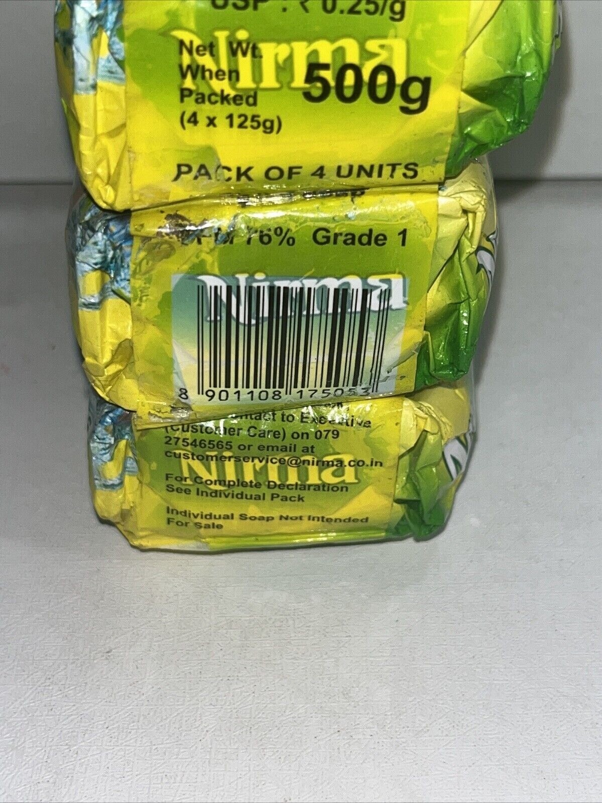 4 New Nirma Lime Fresh Premium Beauty Soap Bars, 125g Each