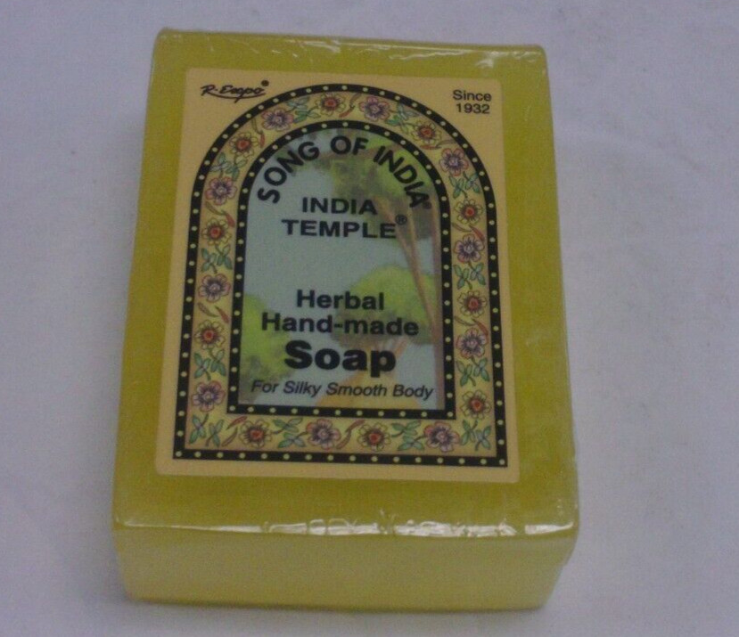 India Temple Herbal Hand Made Soap 100 Gram Bar R-EXPO Song of India