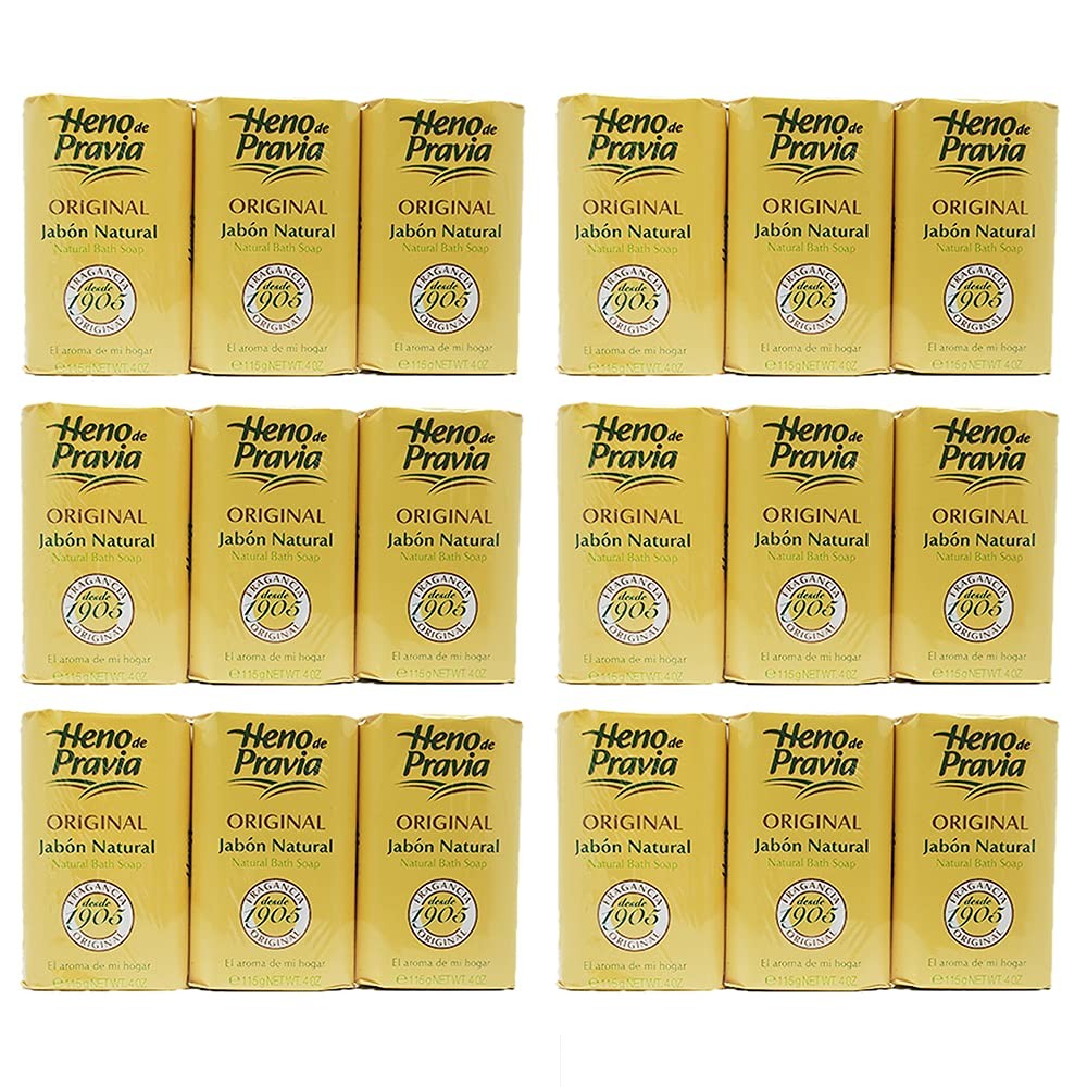 Bath Soap Natural 18 Count Heno de Pravia