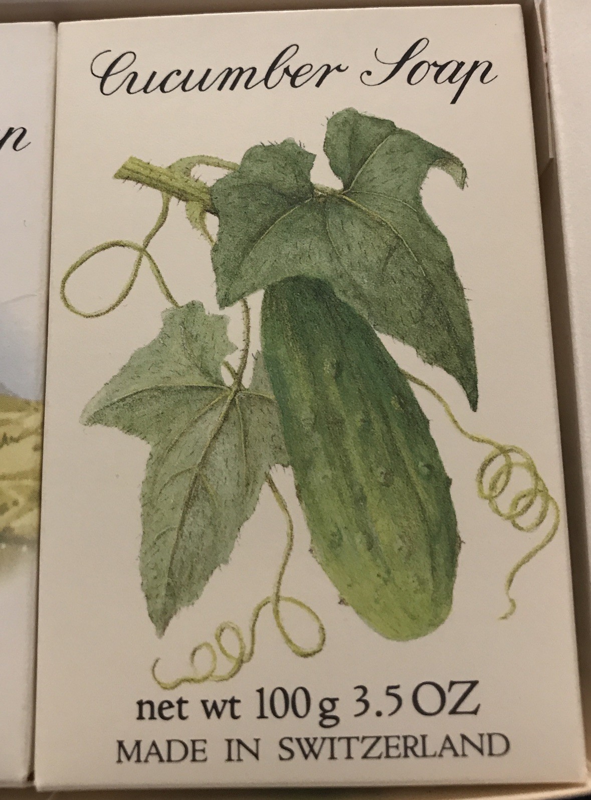 Rare Crabtree & Evelyn Cucumber Soap Trio 3x 100g/ 300g 10.5 oz Total Vtg 1984