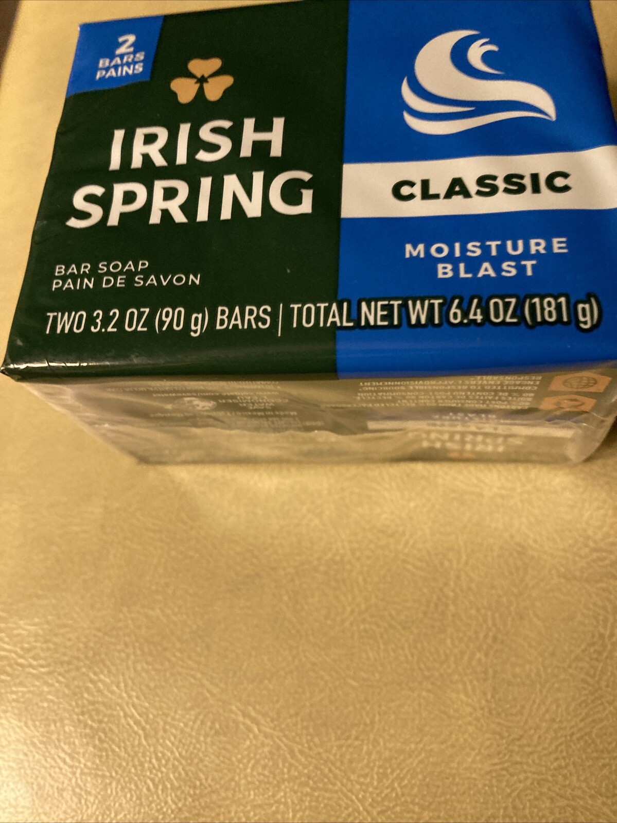 Irish Spring Original Scent Moisture Blast Bar Soap Pack of 2 – 3.2 oz Bars New