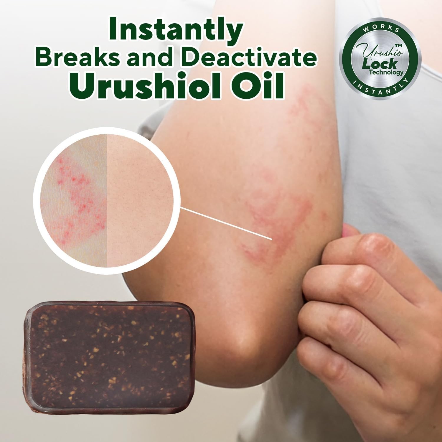Handcrafted Unscented Soap Bar – Natural Relief for Poison Ivy & Sumac, 2.9 oz