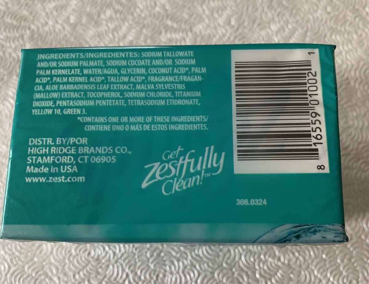 Zest Aqua Refreshing Bars with Vitamin E Bars 12 Oz Pack Of 3 Sealed, New