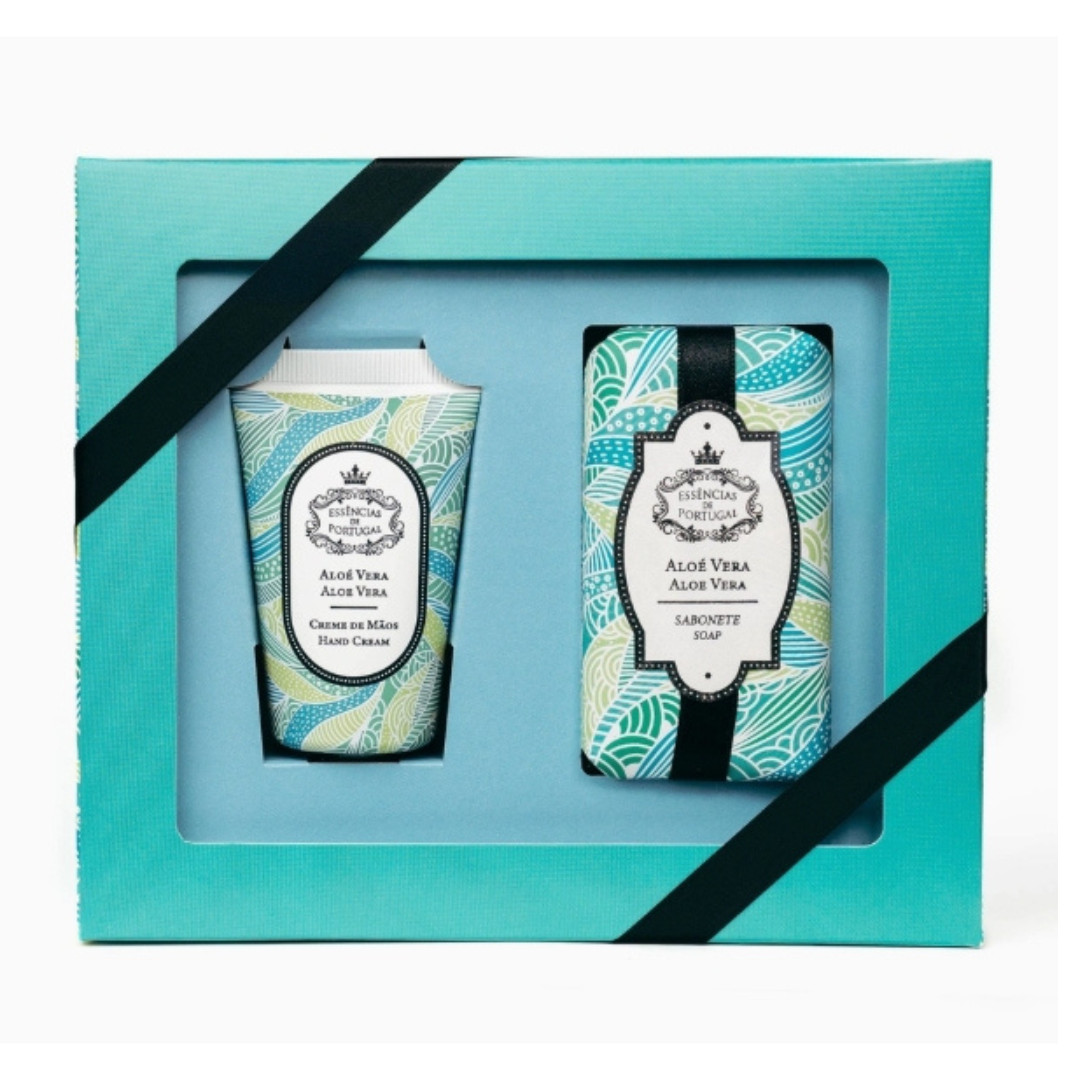 Essencias De Portugal, Aloe Vera Hydrating Care Set, Soap & Hand Cream Duo