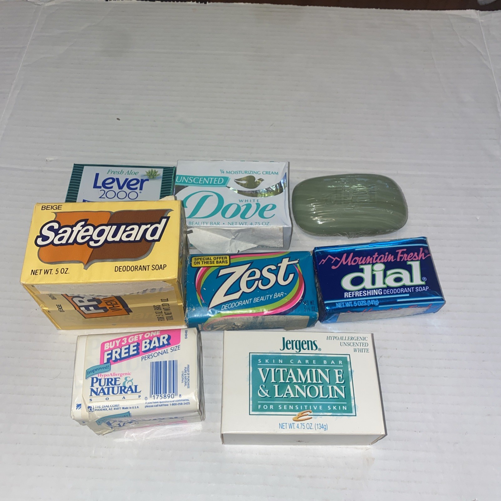 Mixed Lot of 10 Vintage Dial Zest Lever 2000 Safeguard Bars Of Soap 80s 90s 00s