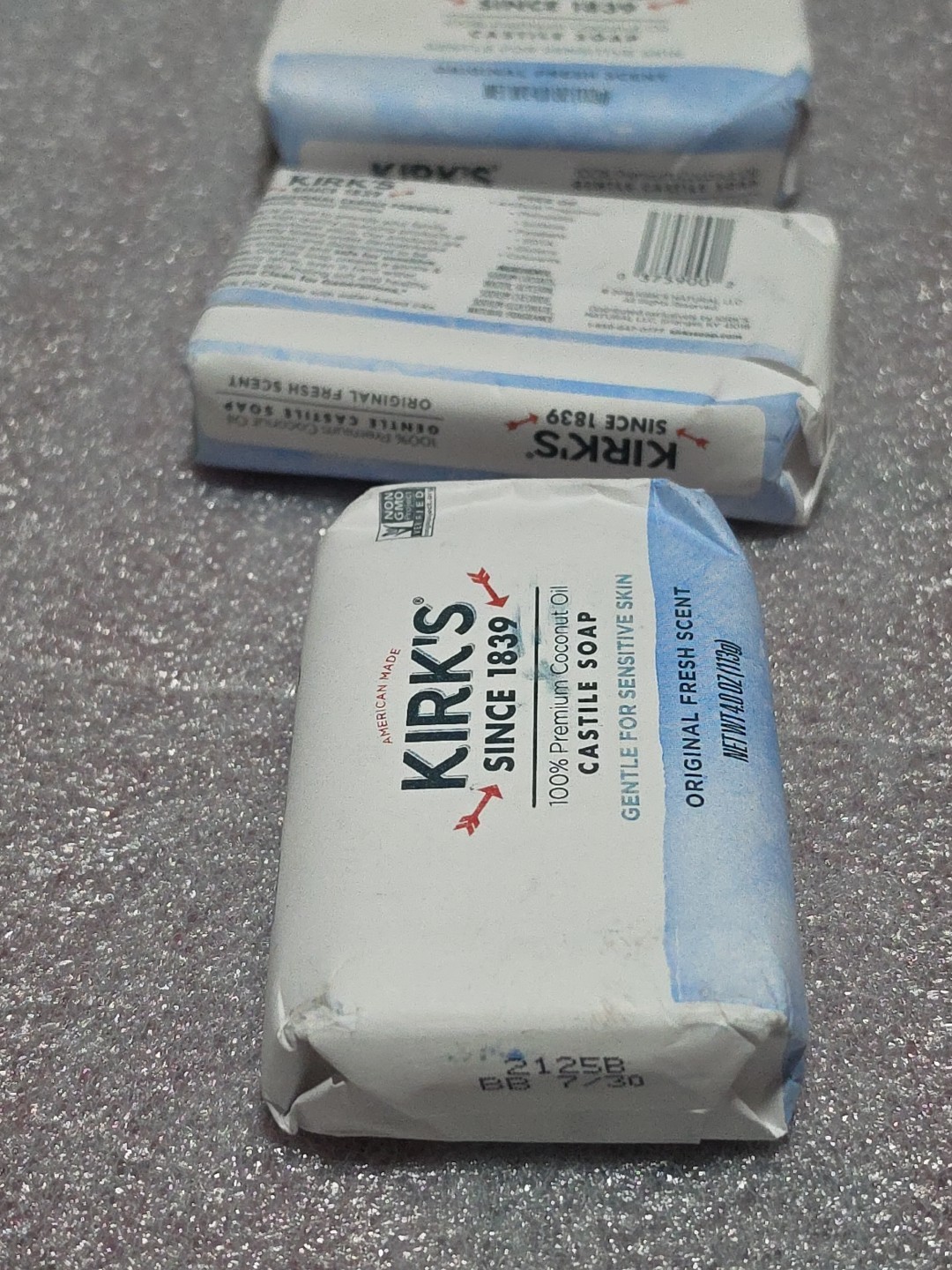 Kirks Coco Castile Bar Soap Coconut Oil – Hypoallergenic Skin Care Lot Of 3