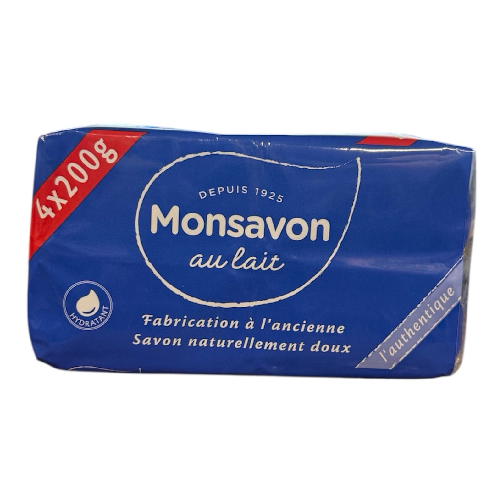 Monsavon au lait Soap (4 Pack) 200g Each.