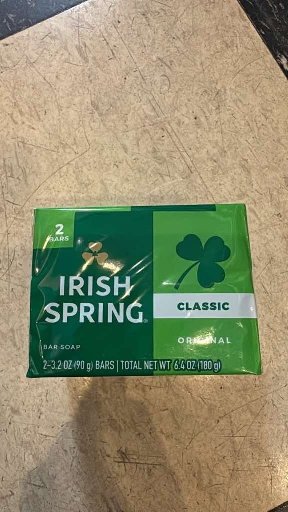 Irish Spring Classic Bar Soap 2 Pack Original Fresh Scent 6.4 oz Total