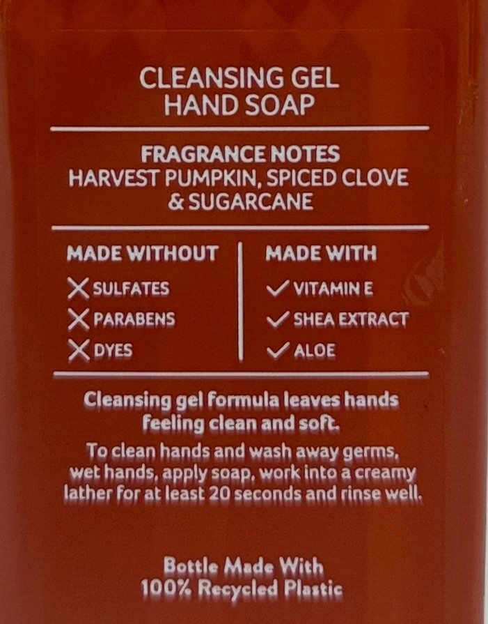 1 NEW BATH & BODY WORKS SWEET CINNAMON PUMPKIN CLEANSING GEL HAND SOAP WASH 8OZ