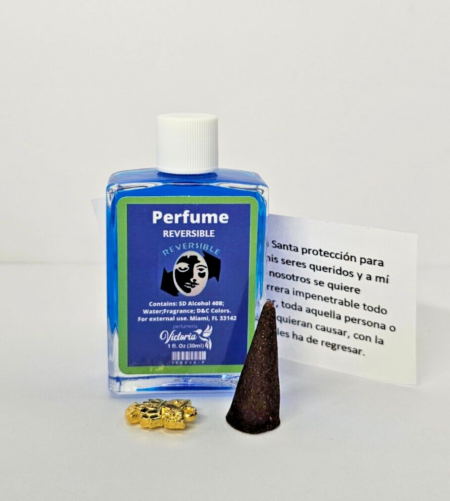 REVERSIBLE PERFUME CON FEROMONAS PARA DEVOLVER EL DAÑO ORACION AMULETO 1PC
