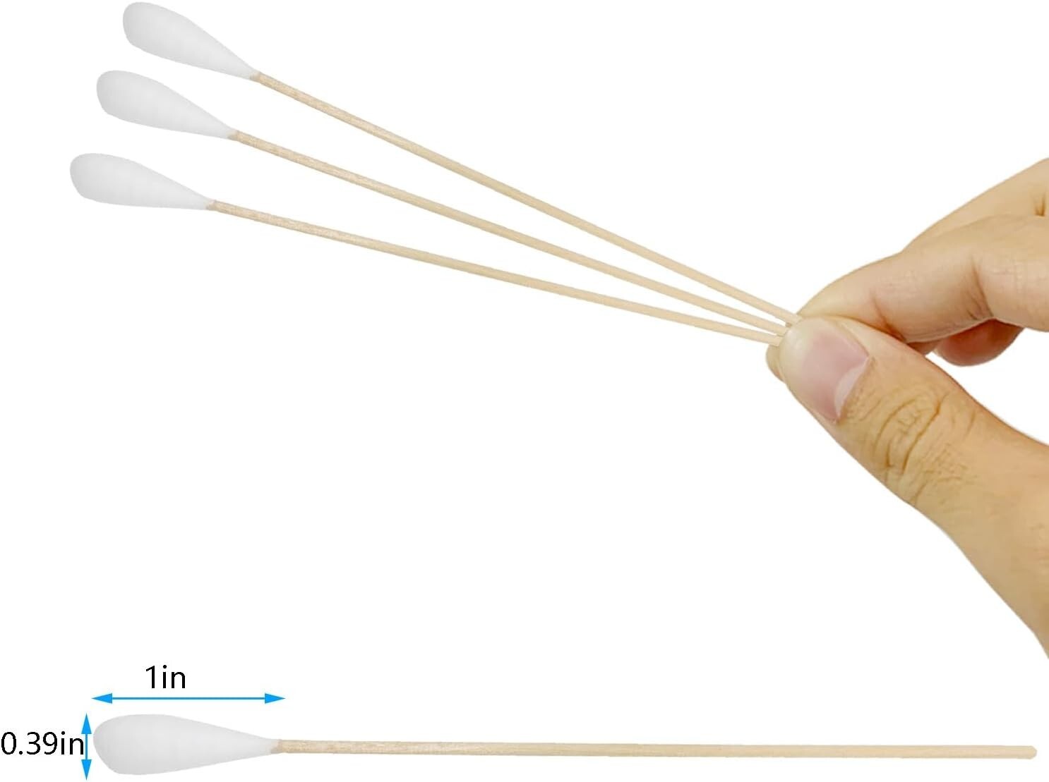 Versatile 6-Inch Cotton Swabs – Perfect for Dogs, Makeup & Various Crafts