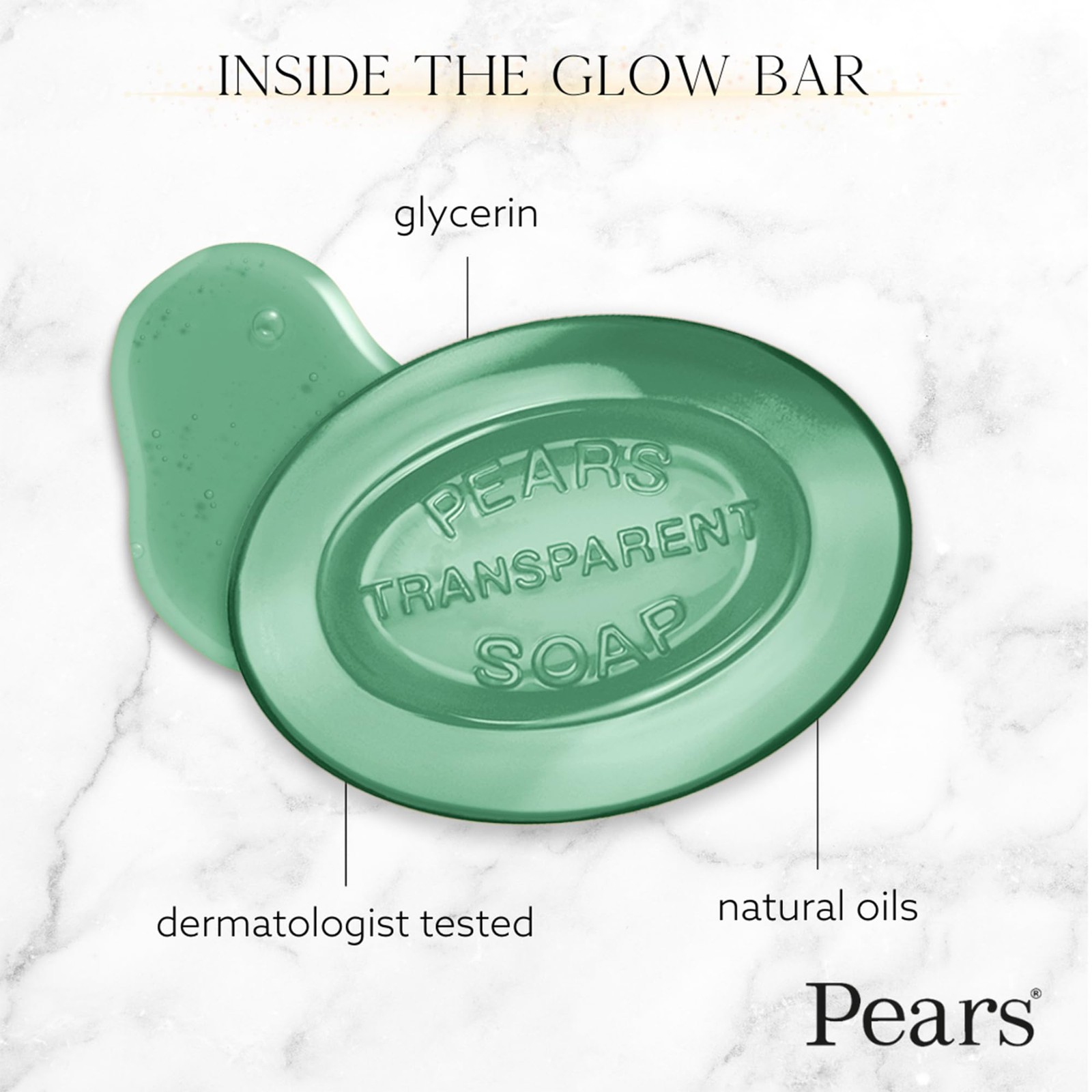 Soap, Pure & Gentle with Lemon Flower Extracts, 5-Pack – Transparent Green Gl…