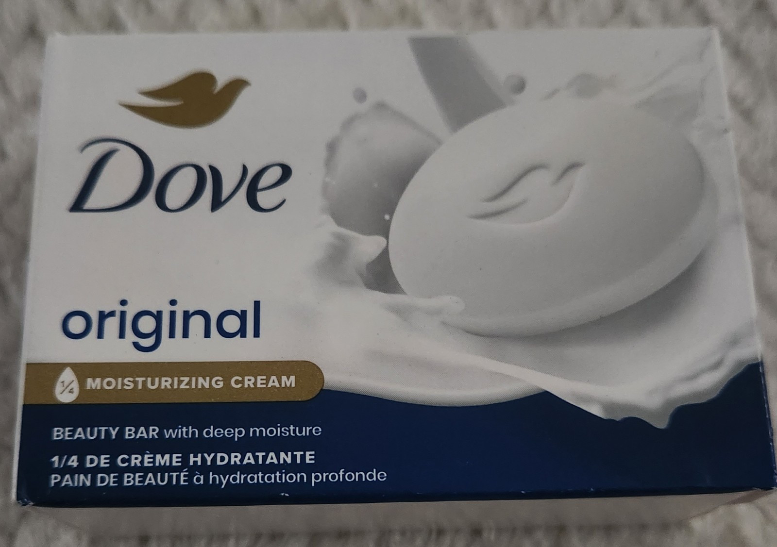4 Dove ORIGINAL Soap Beauty Bar with Deep Moisture 1/4 Moisturizing Cream 3.75oz