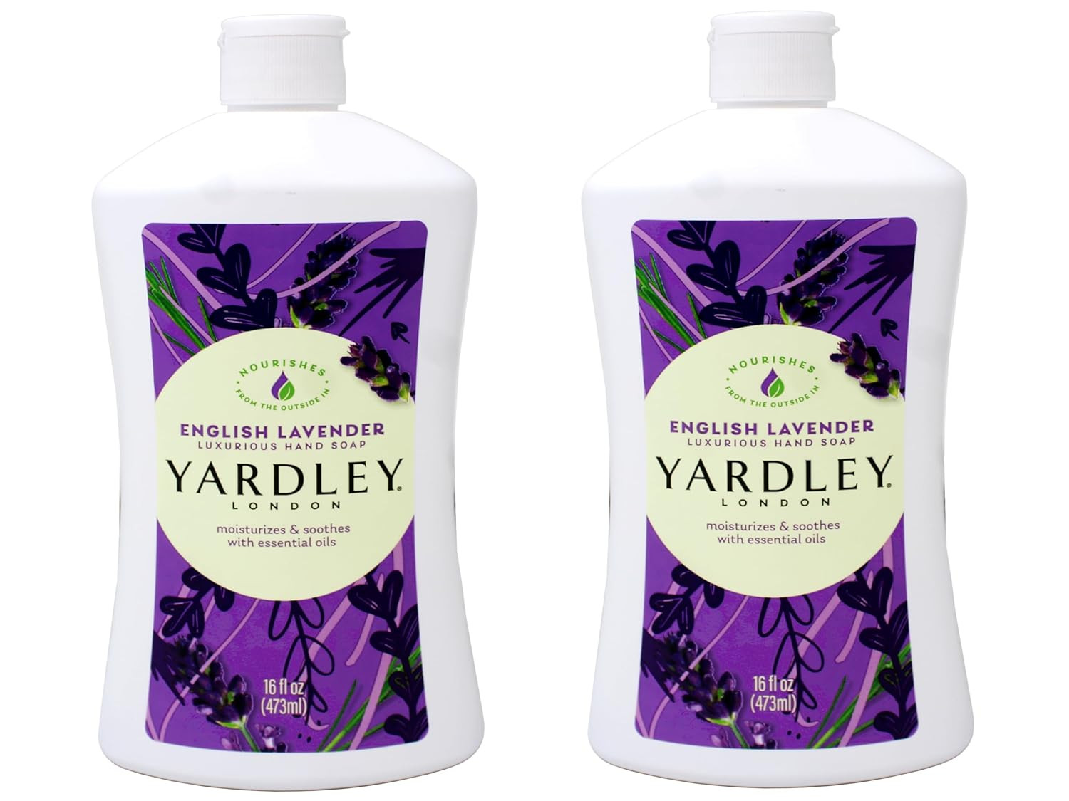 Yardley London Liquid Hand Soap – English Lavender – 16 Fl Oz (Pack of 2)