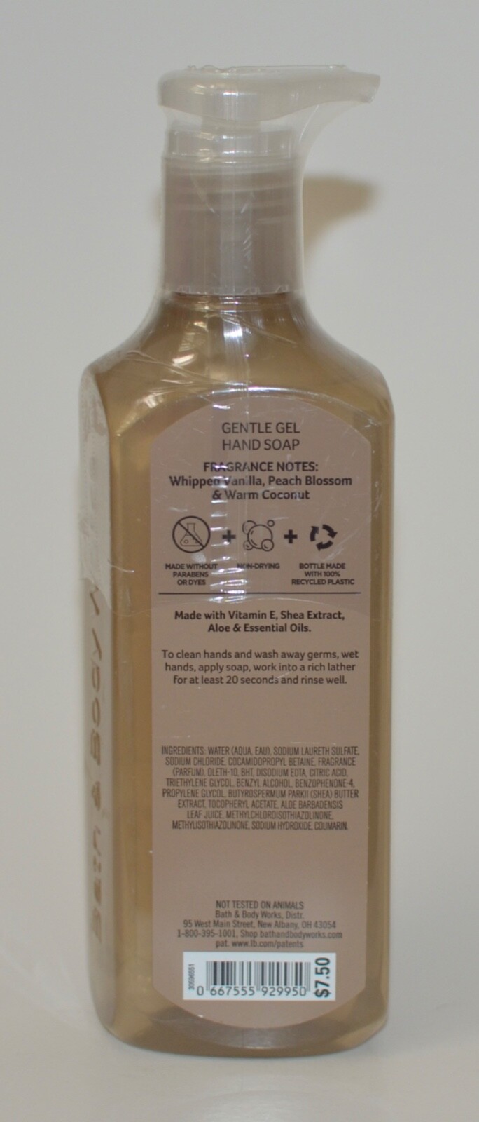 1 NEW BATH & BODY WORKS VANILLA COCONUT GENTLE GEL HAND SOAP WASH ESSENTIAL OILS