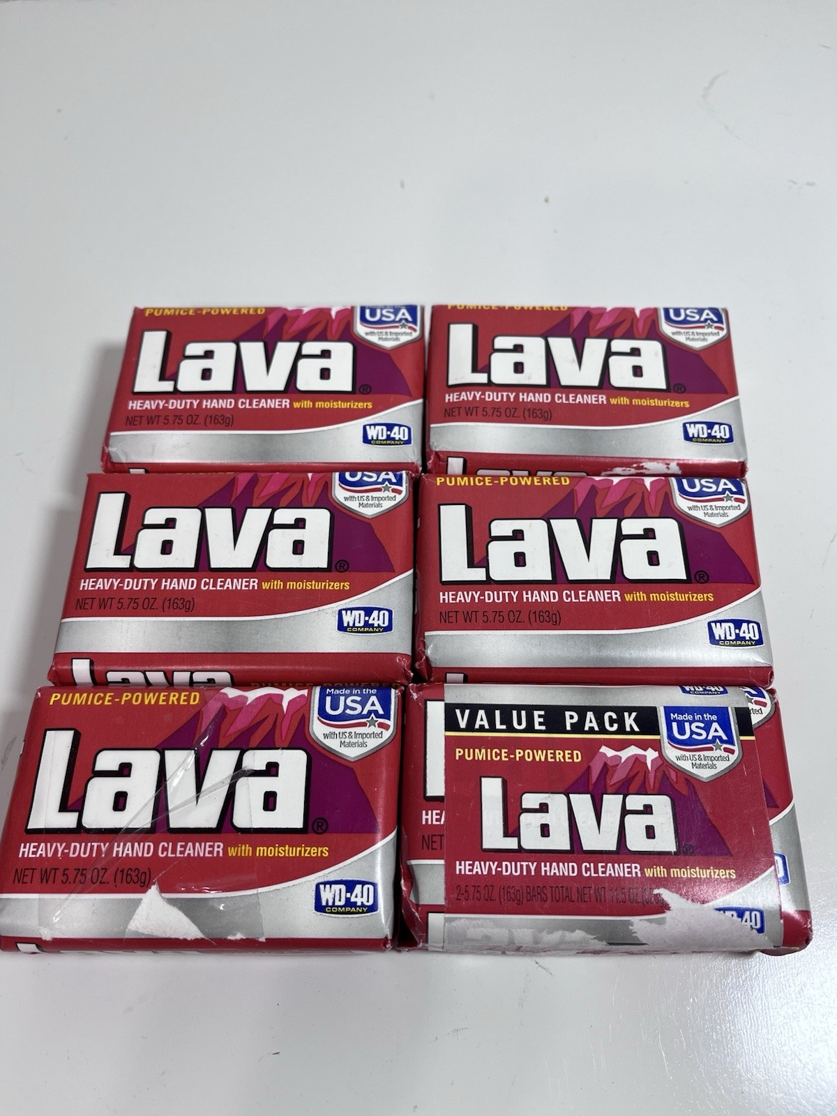 Lot of 6! Lava Soap Heavy-Duty Hand Cleaner pumice powered 5.75 oz NEW