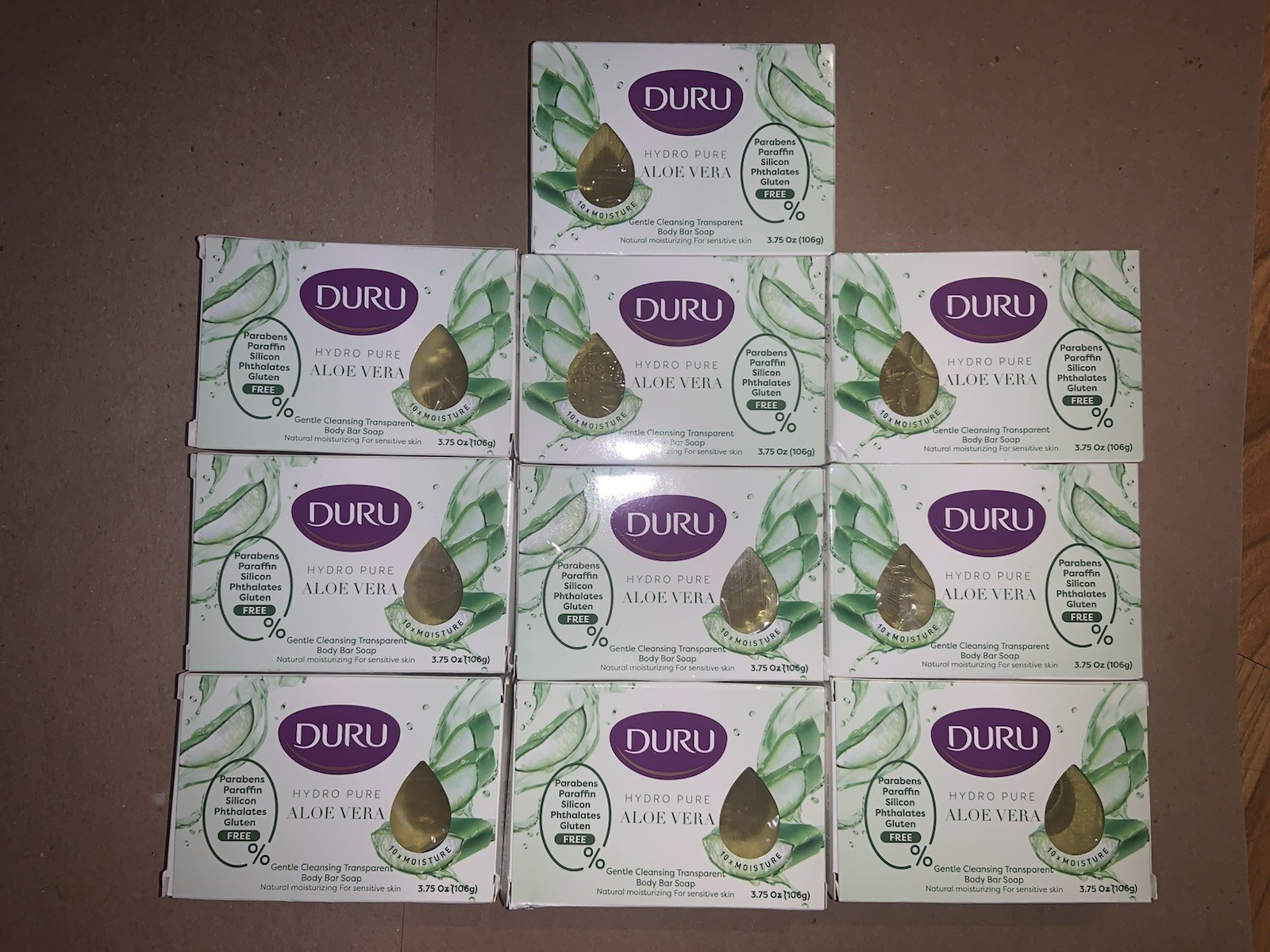 10X Lot Duru Hydro Pure Aloe Vera Soap Bar 3.75 Oz Parabens Gluten Free