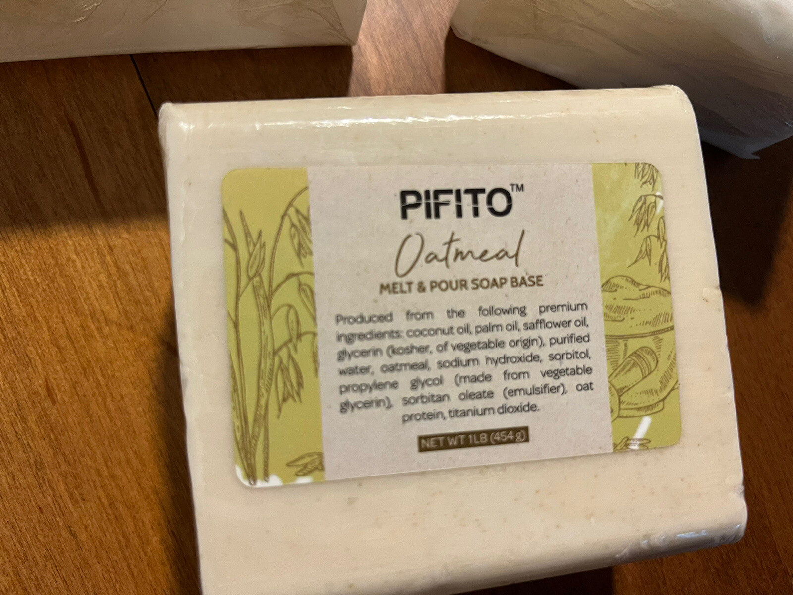 Pigiato Soap Base. 3 At 1 Pound Each. Shea, Goats Milk, Oatmeal
