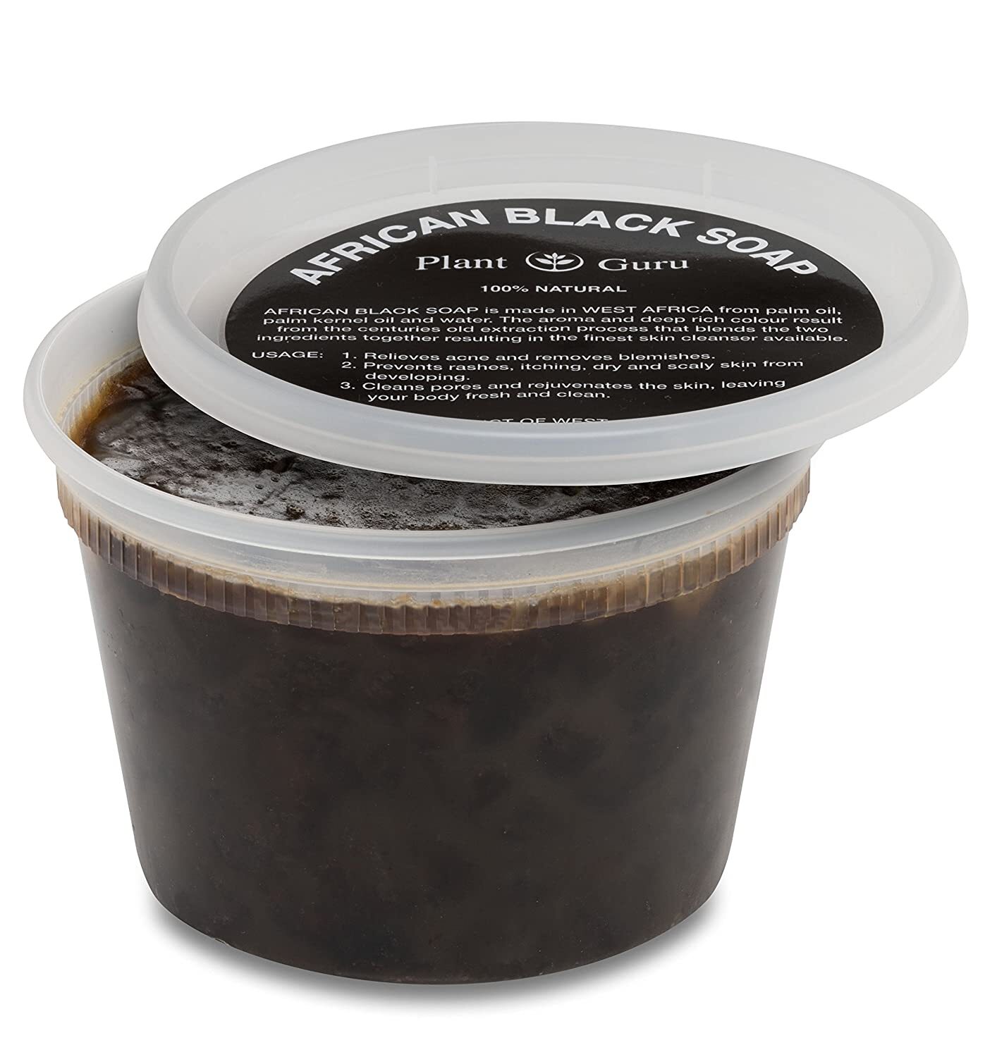 Raw African Black Soap Paste 100% Pure Natural Organic Face Body Wash Bulk