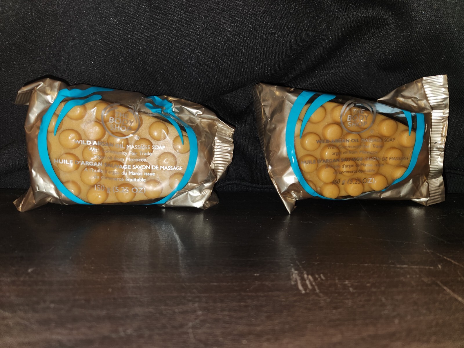 Lot of 2 The Body Shop Wild Argan Oil Massage Bar Soap 5.25oz 150g Discontinued