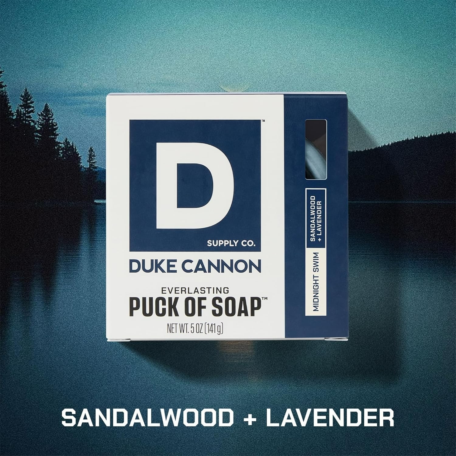 Triple-Milled 5 oz Men’s Bar Soap with Midnight Swim Scent – Ergonomic Design