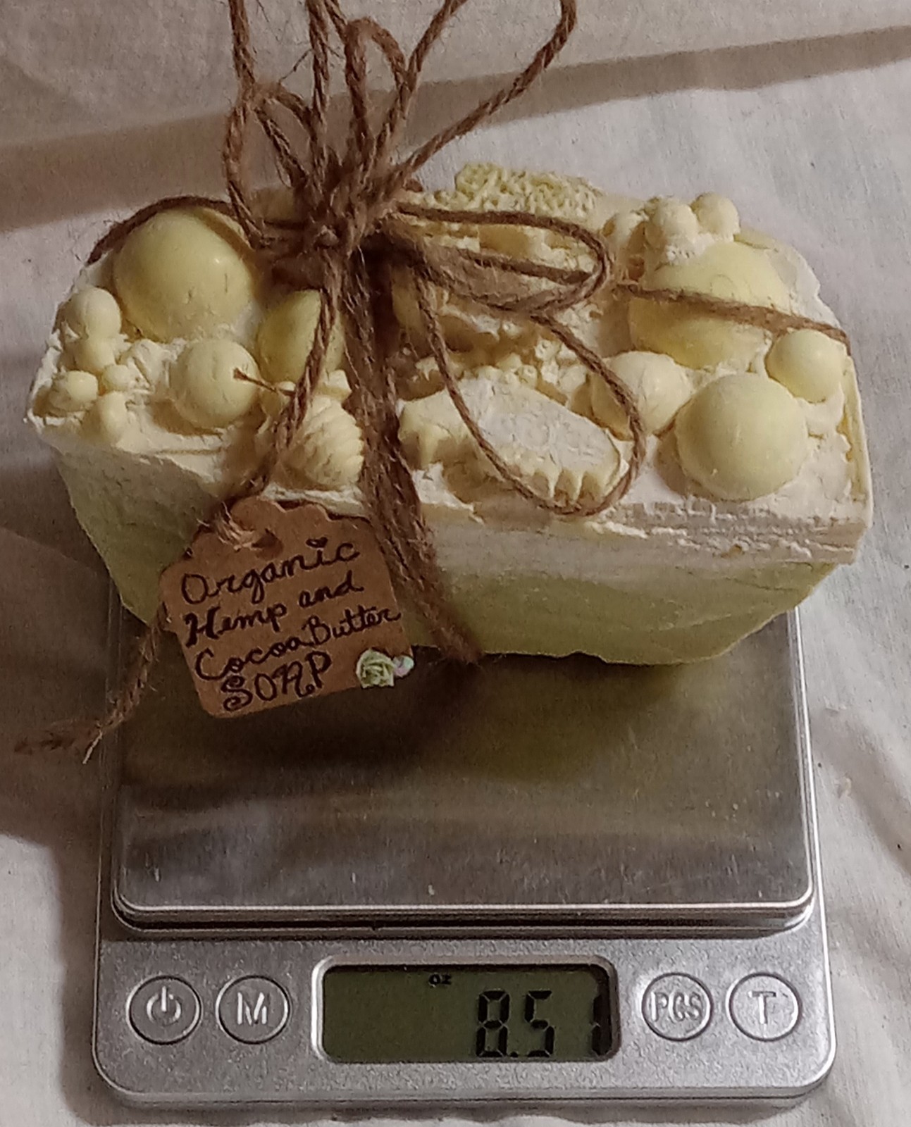 2 Pounds Of Soap Set Organic Hemp & Cocoa Butter Artisan Handmade