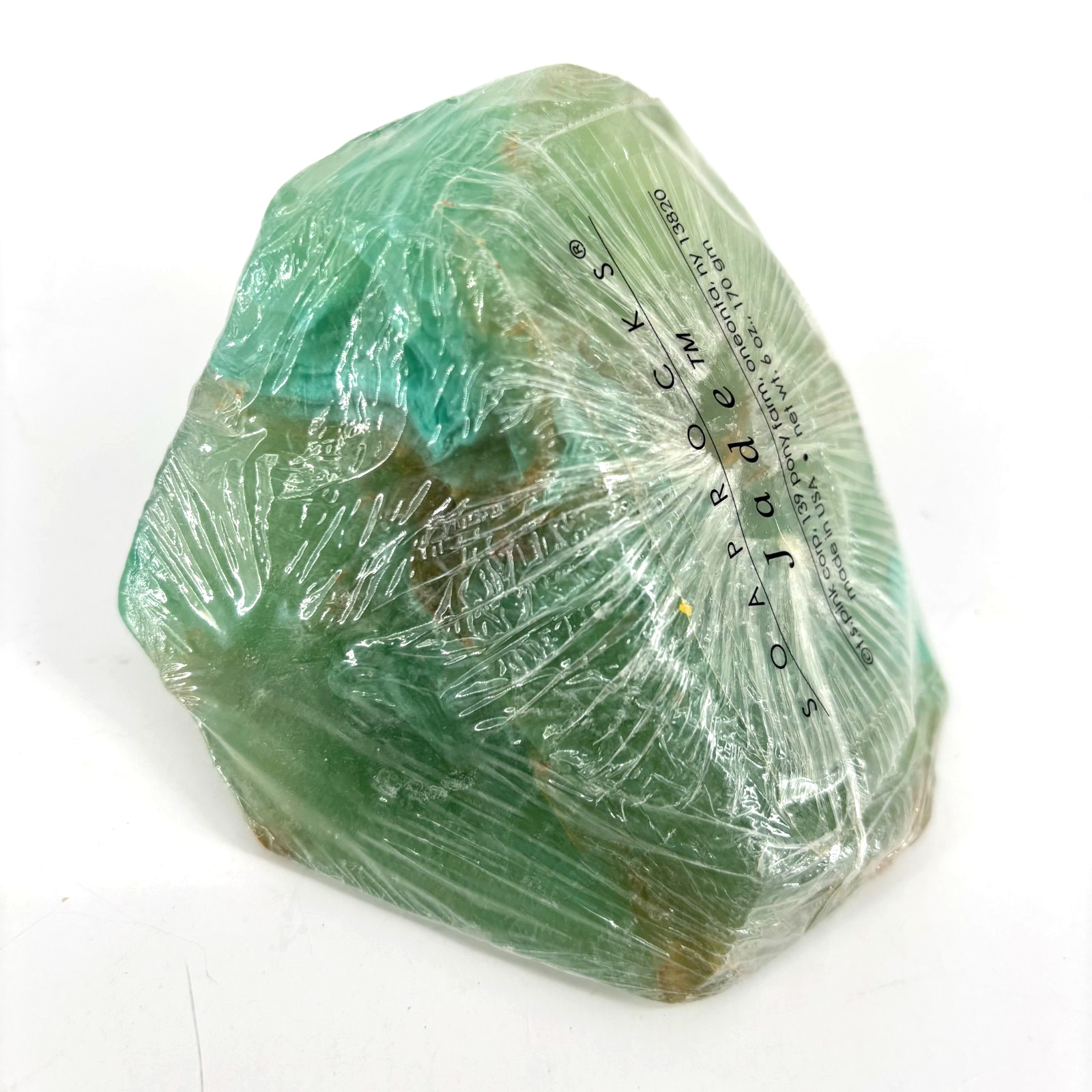 T.S. Pink Corp Gemstone Soap Rocks Jade 6 oz Cucumber Spice Handmade SoapRocks
