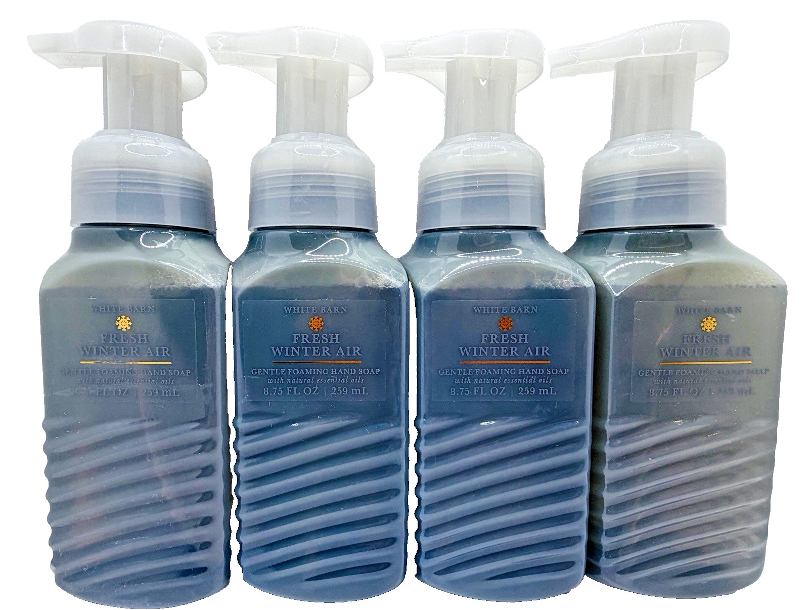 Bath & Body Works Fresh Winter Air Gentle Foaming Hand Soap 8.75 Oz x4