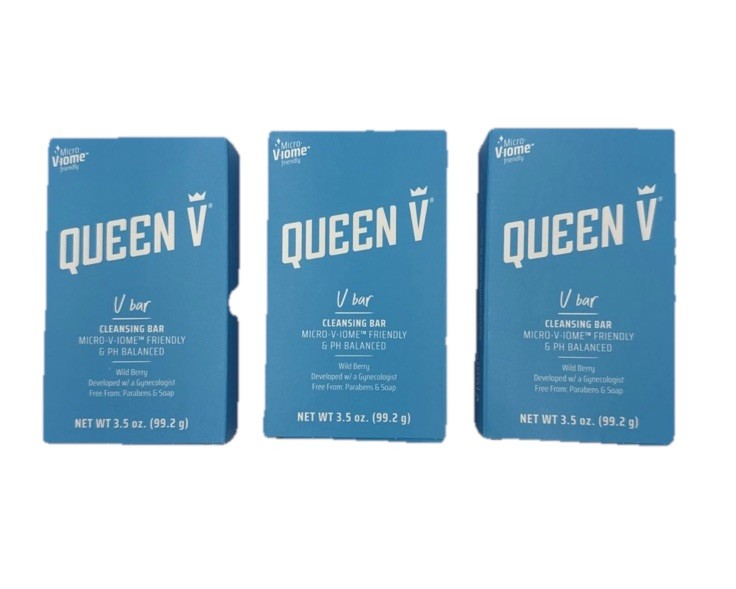 Queen V Cleansing Bar 3 Set V Bars WILD BERRY pH Balanced Soap 3.5oz Sealed NEW