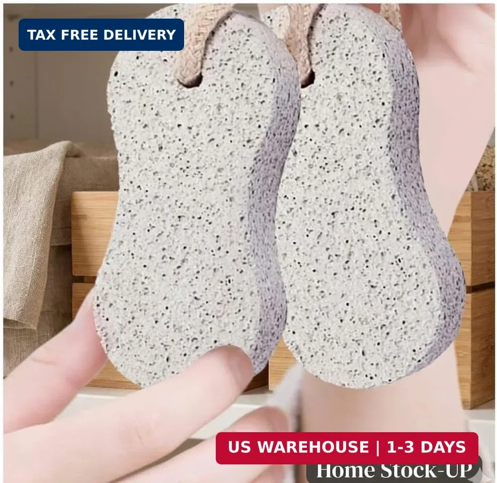 Pumice Stone Pack of 2 Natural Volcanic Stones for Gentle Exfoliation, Callus an