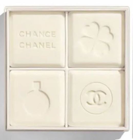 Chanel Chance Au Fresh Le Savon Body Soap 4 pieces White 33x33mm 40g NEW