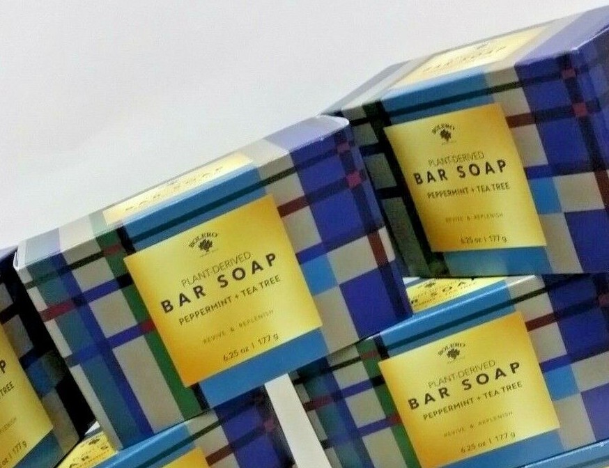 12x Large Bolero Plant Derived PEPPERMINT + TEA TREE Bar Soap Bath 6.25oz Revive