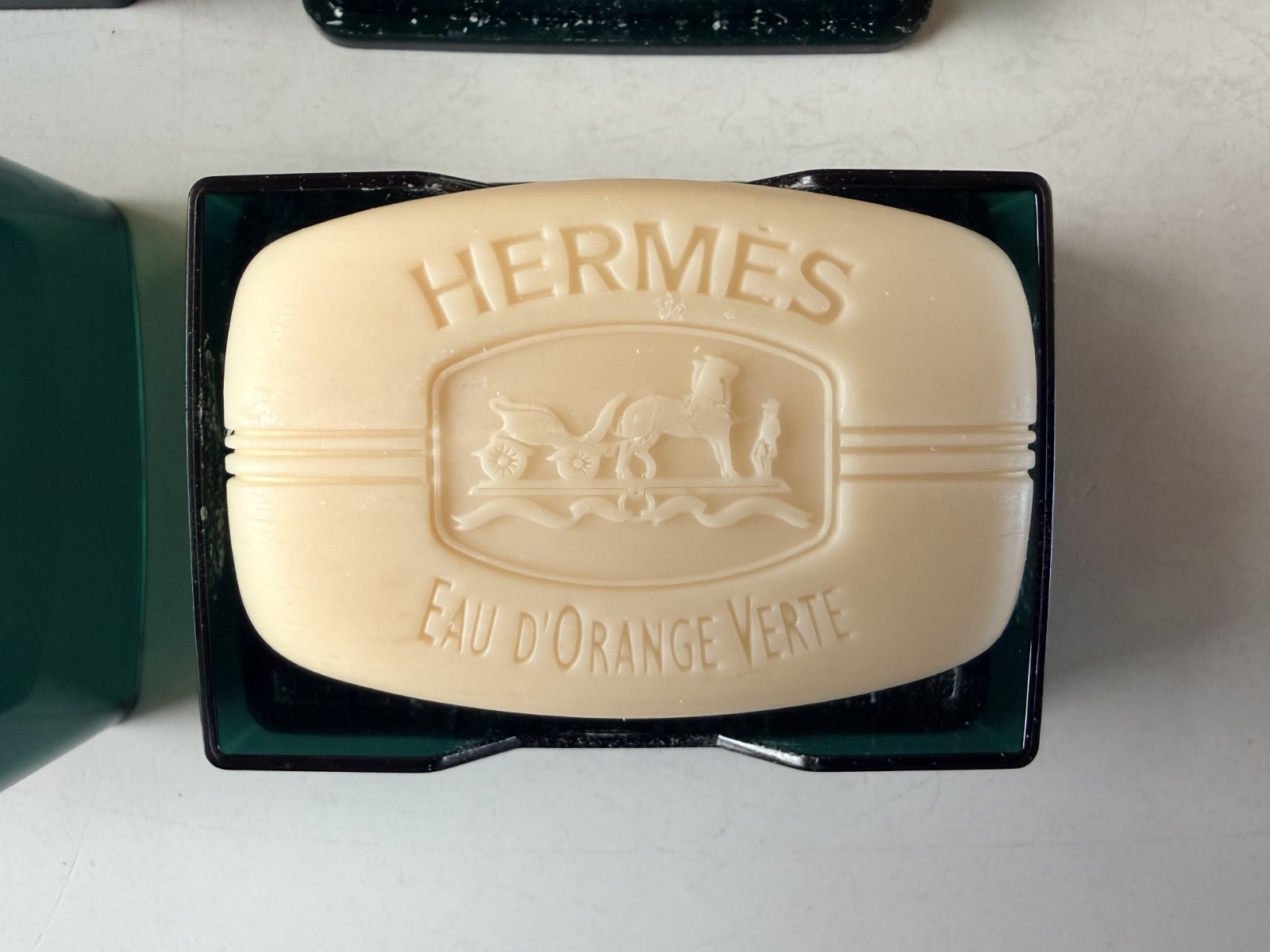 Hermès Eau d’Orange Verte Soap Lot of 2 NEW Vintage 1.7 oz & .8 oz Unused in Box