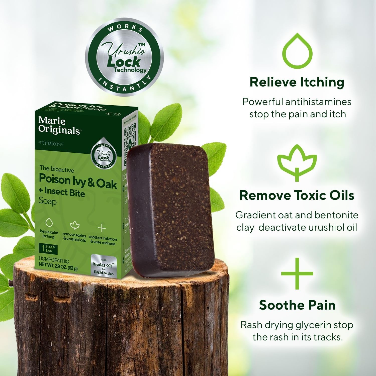 All-Natural Poison Ivy Soap Bar | Anti-Itch Cleanser for Rashes | 6 Bars (2.9 oz