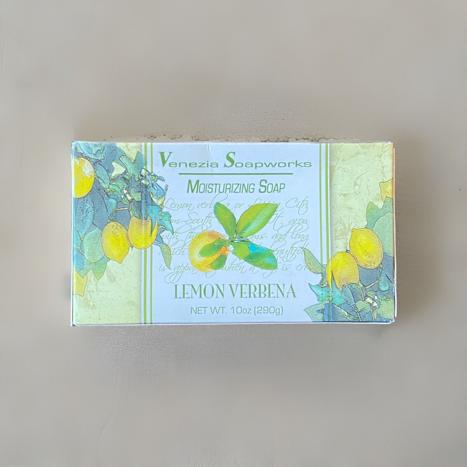 Venezia Soapworks Lemon Verbena Bar Soap Full Size 10 oz Bath Shower Bathroom