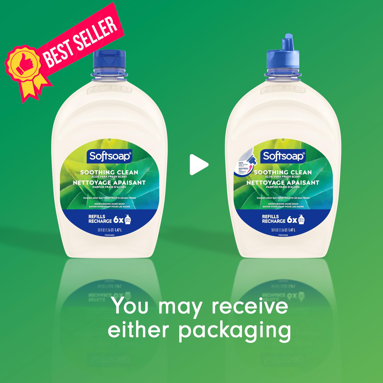 Softsoap Soothing Clean Liquid Hand Soap with New Easy 50 Fl Oz (Pack of 1)