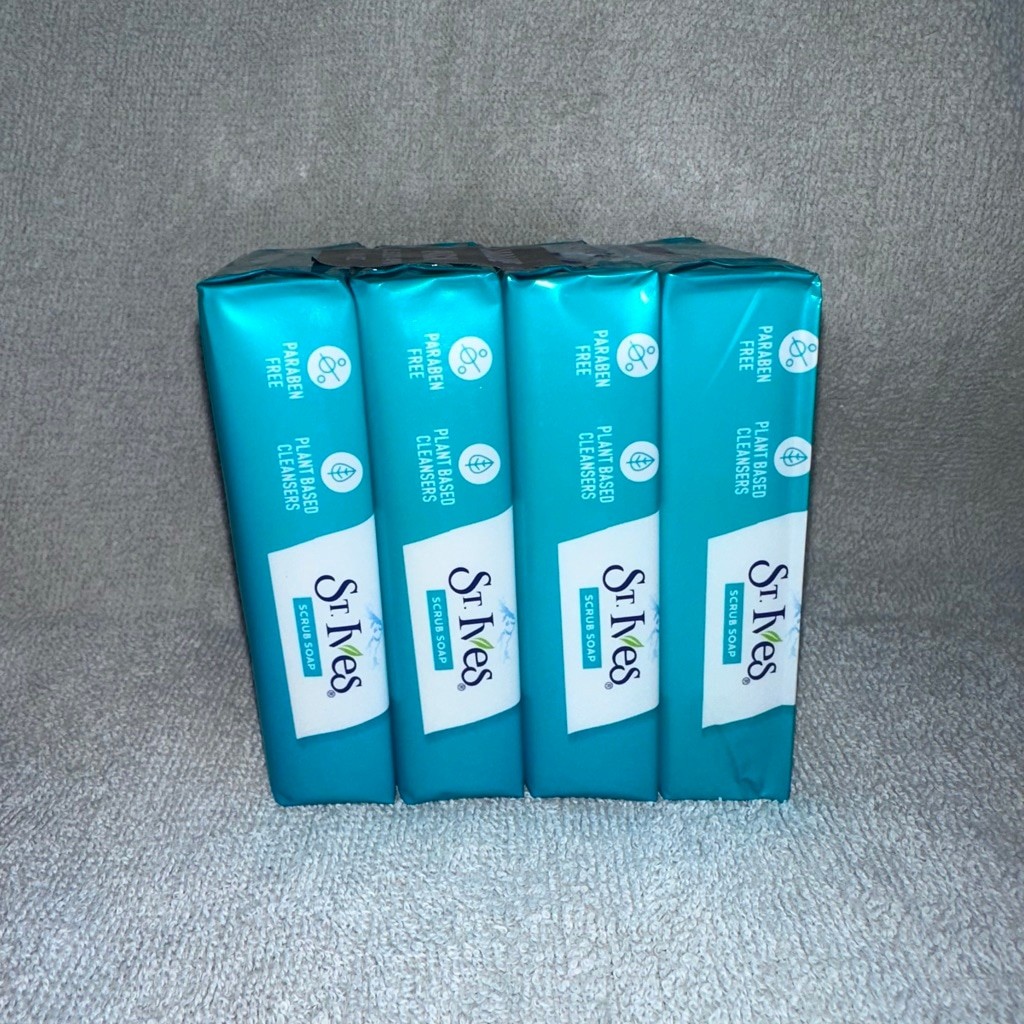 New St Ives Coconut Water Aloe & Walnut Scrub Soap Value Pack 3.5oz Bars – 4Pk