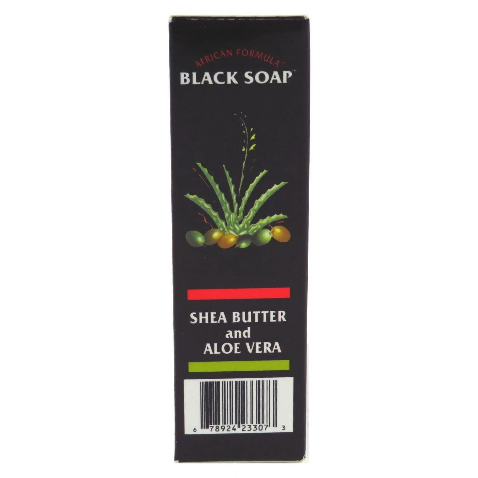 African Black Soap with Shea Butter and Aloe Vera Pack of 12 3.5 Ounce Bars