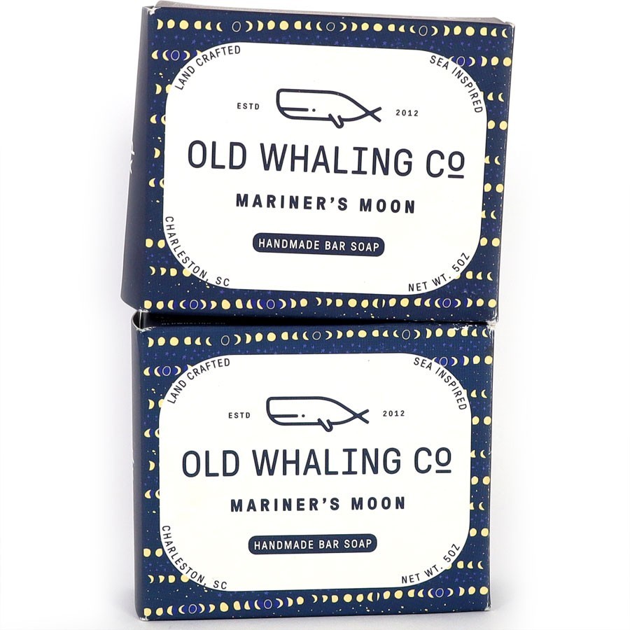 Old Whaling Co. Handmade Bar Soap, Mariners Moon, Olive & Coconut Oil, 5 oz (2)