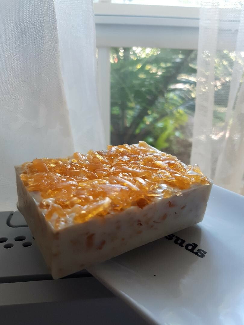 Exfoliant Orange and Honey Handmade Soap 4.oz