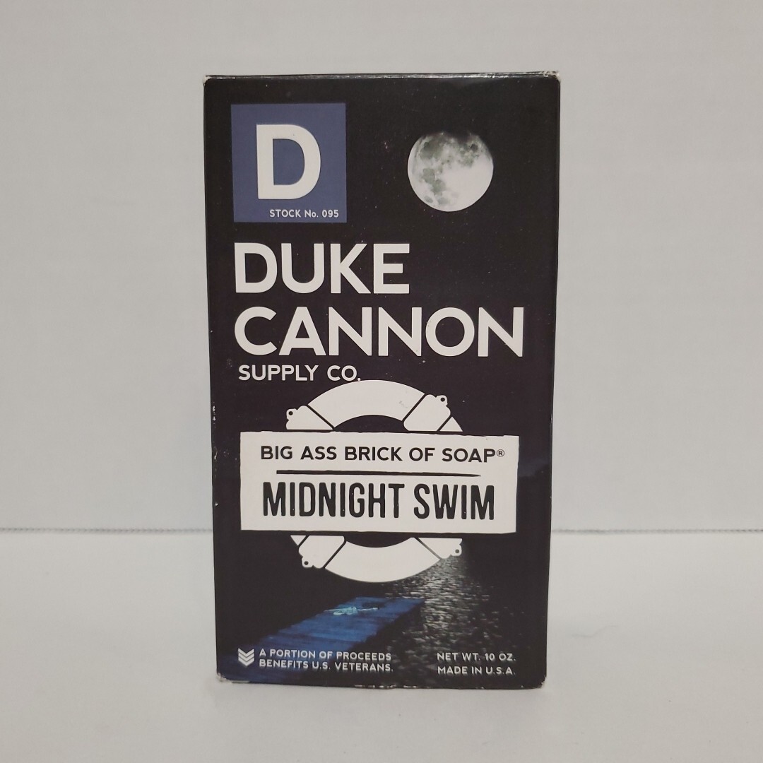 Duke Cannon Big Ass Brick of Soap Midnight Swim – Refreshing Aquatic Scent 10 Oz