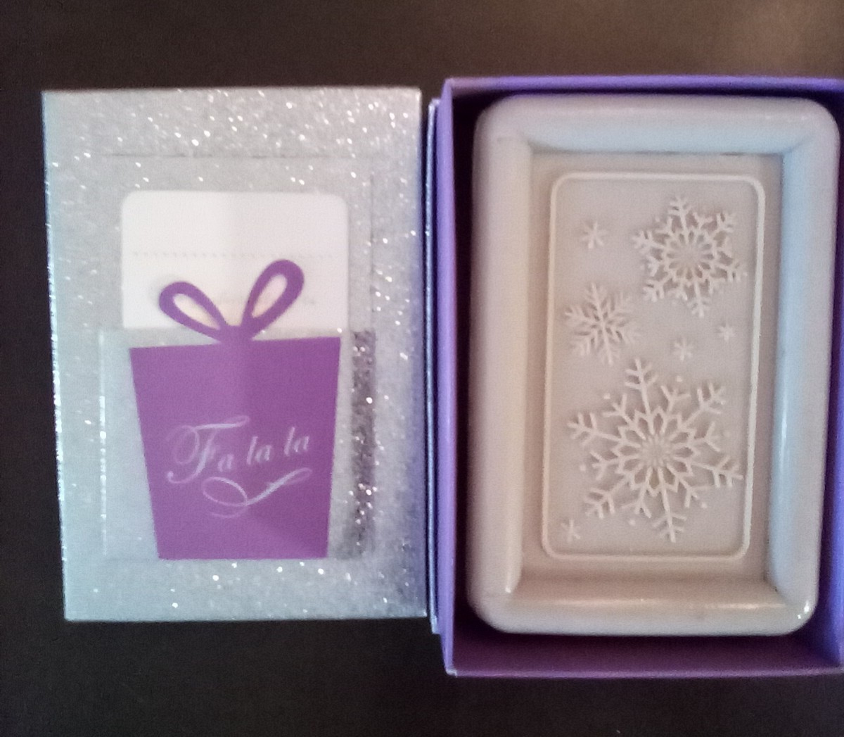 NIB ~ Winterberry “Snowflake” GLYCERIN 12 oz Bar Soap in Gift (Card) Box • USA