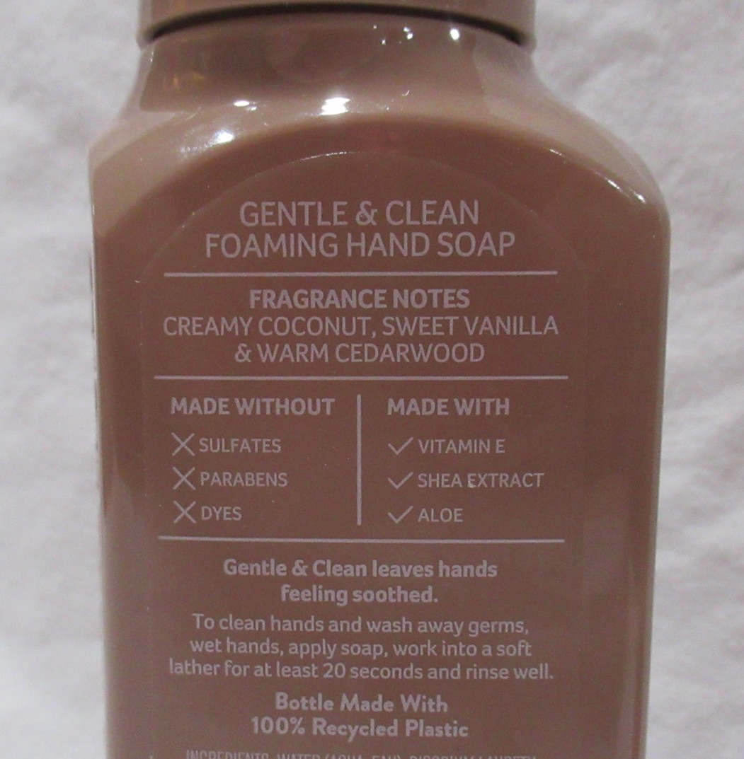 Bath & Body Works Gentle & Clean Foaming Hand Soap Set 2 TOASTED COCONUT CREME