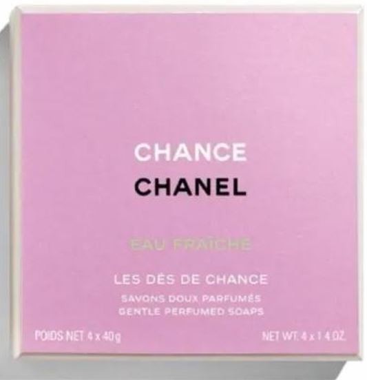 Chanel Chance Au Fresh Le Savon Body Soap 4 pieces White 33x33mm 40g NEW