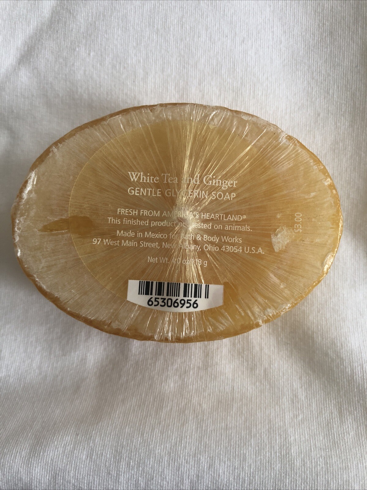 Vintage BATH & BODY WORKS 4 oz. Bar Gentle Glycerin Soap White Tea & Ginger NIP