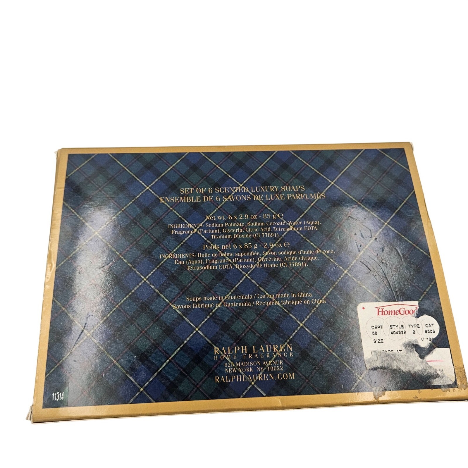 Vtg Ralph Lauren Holiday Pine Luxury Scented Soap Set Of 6 Bars Sealed Gift Box