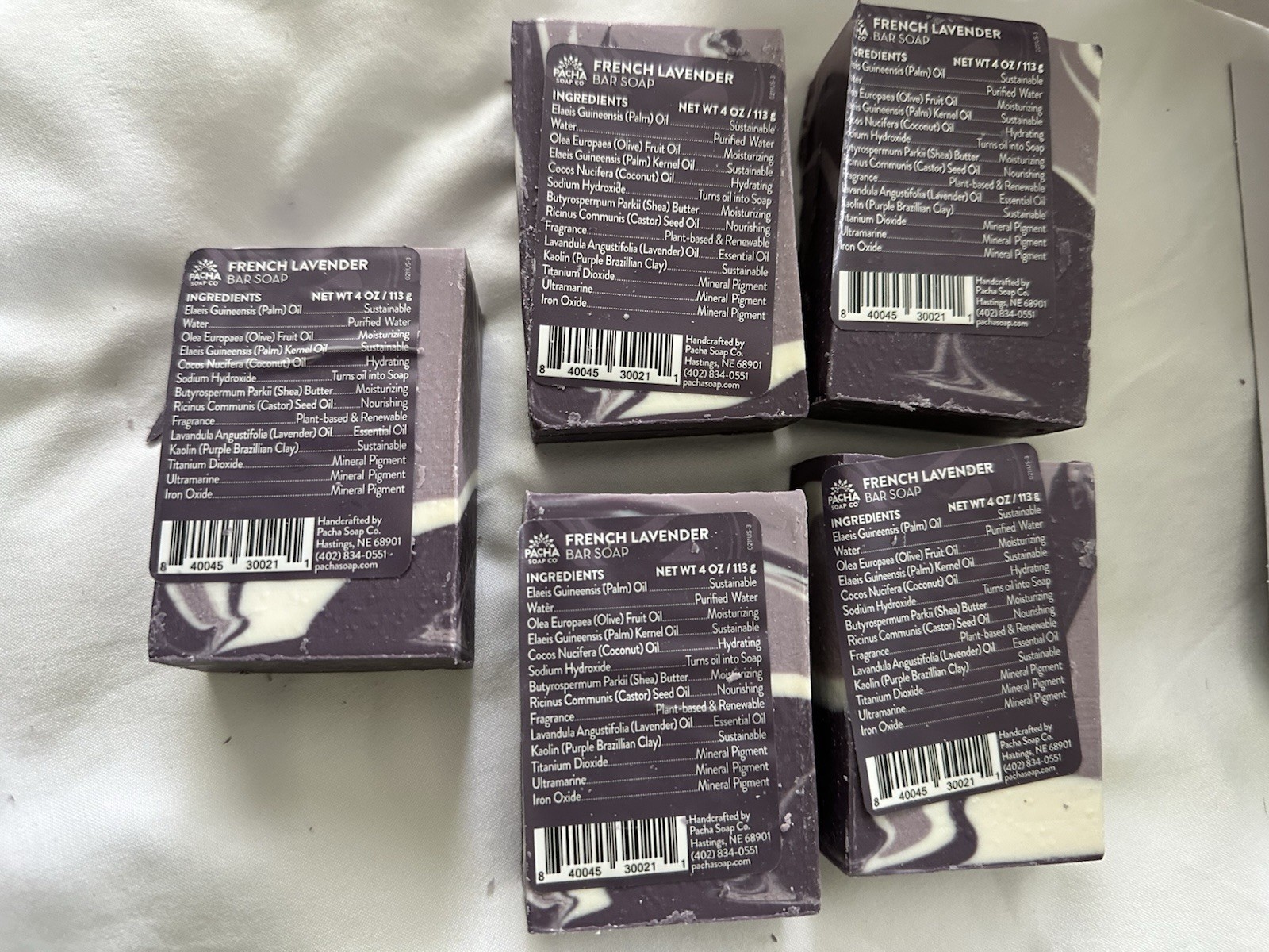 PACHA FRENCH LAVENDER BATH SOAP MADE NE USA NO ANIMAL TEST NATURAL INGREDIENTS