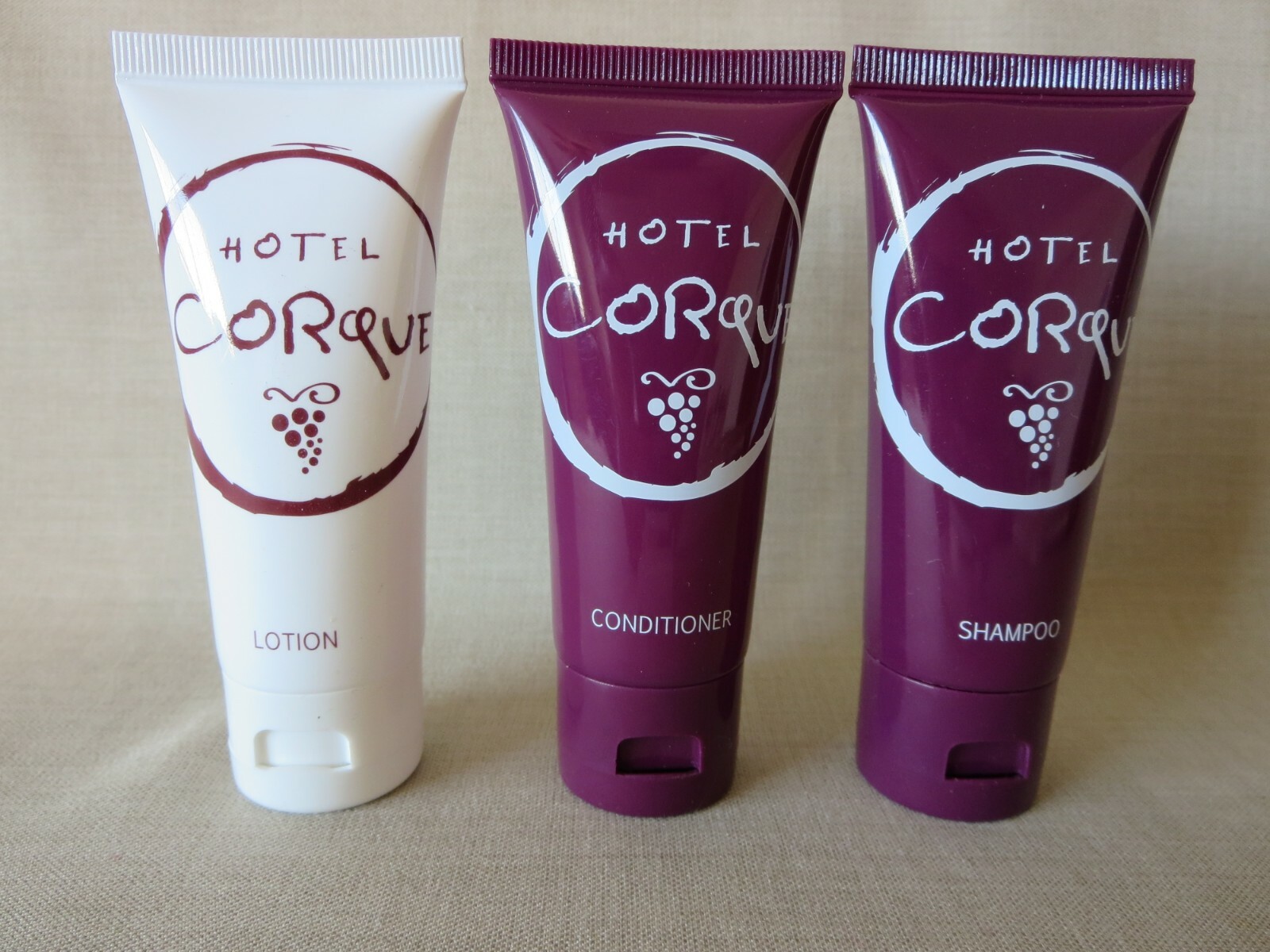 4 Piece Lot Hotel Corque Solvang California Shampoo Conditioner Lotion Bath Salt