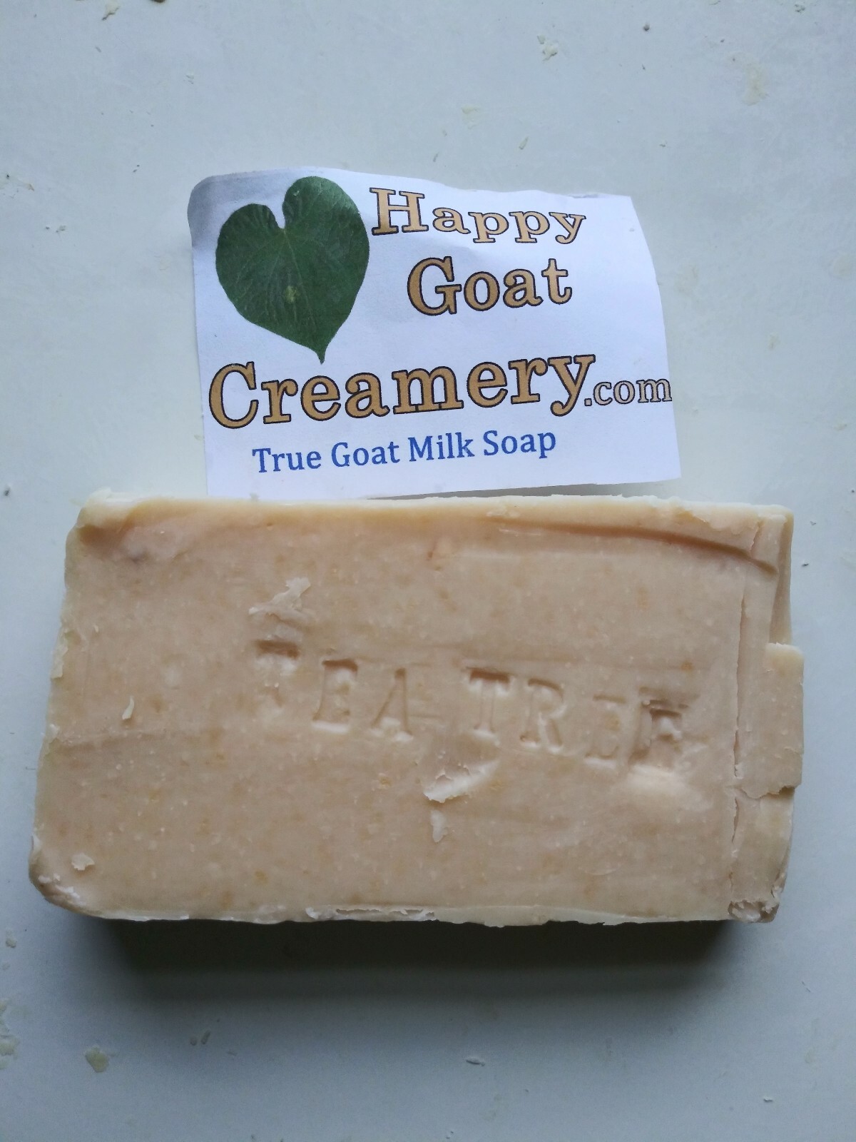 21 BARS TEA TREE GOAT MILK SOAP VEGETABLE OIL DYE FREE HAPPY GOAT CREAMERY CHEA