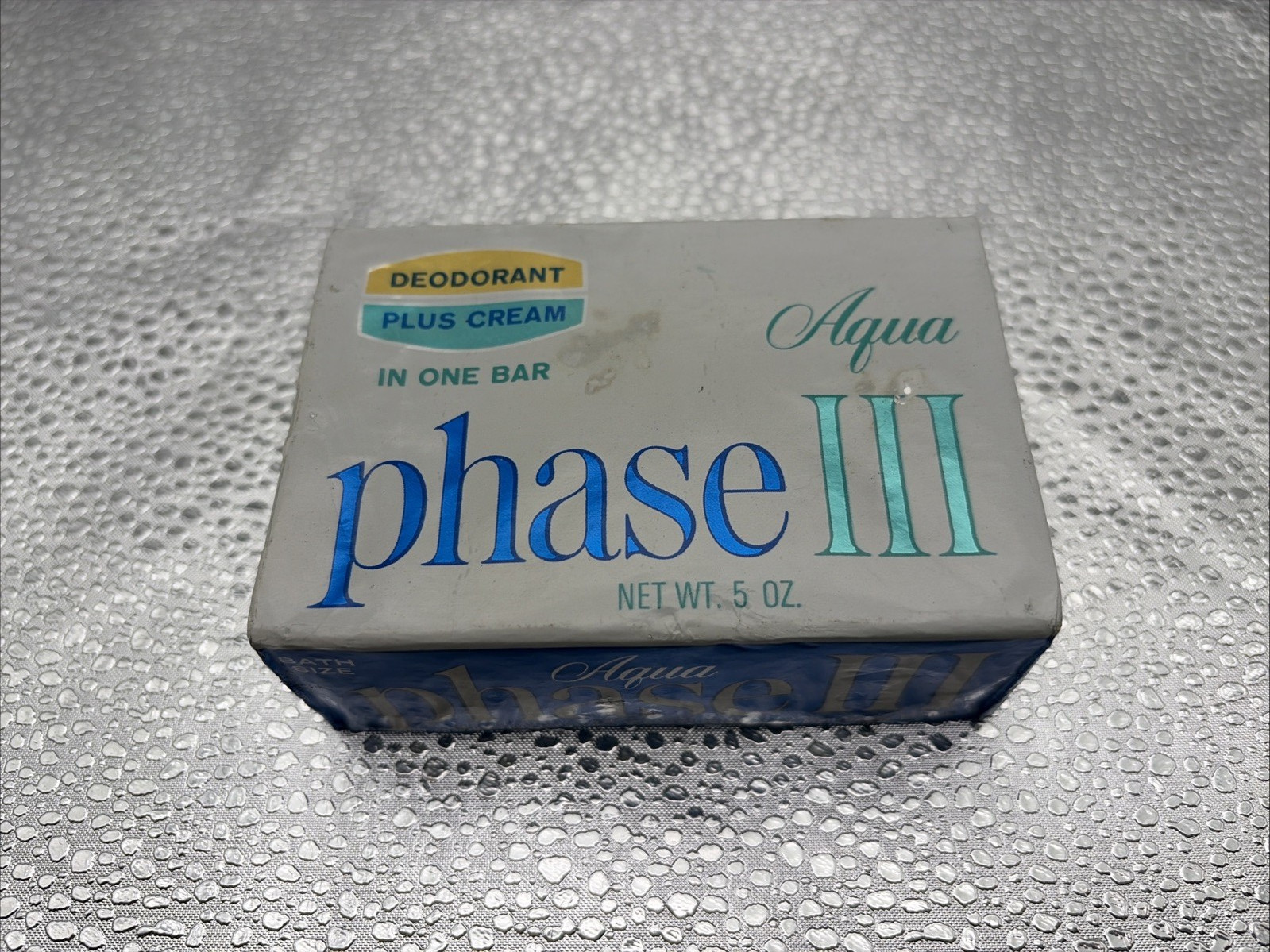 Aqua Phase III Soap Deodorant Plus Cream Lever Brothers 5 oz SEALED Vintage